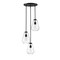 Z-Lite Ayra Chandelier, 3-Light, 18 In.W x 11.75 In.H, Matte Black/Clear 488P8-3R-MB - alternate 4